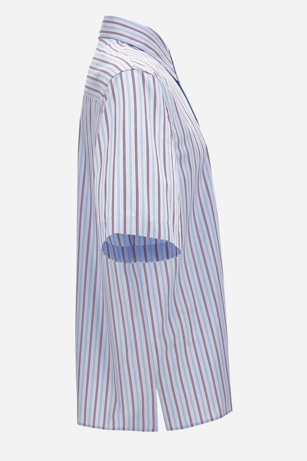 Informal Shirt In Multicolor Striped Poplin