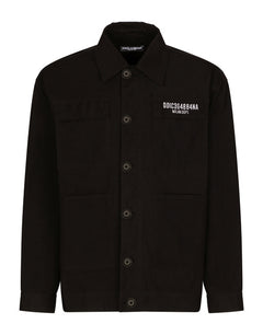 COTTON FAILLE JACKET WITH DGVIB3 PATCH AND EMBROIDERY