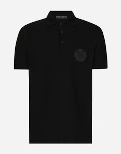 COTTON POLO-SHIRT WITH DG LOGO EMBROIDERY