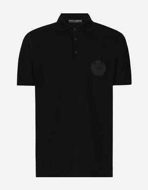 COTTON POLO-SHIRT WITH DG LOGO EMBROIDERY