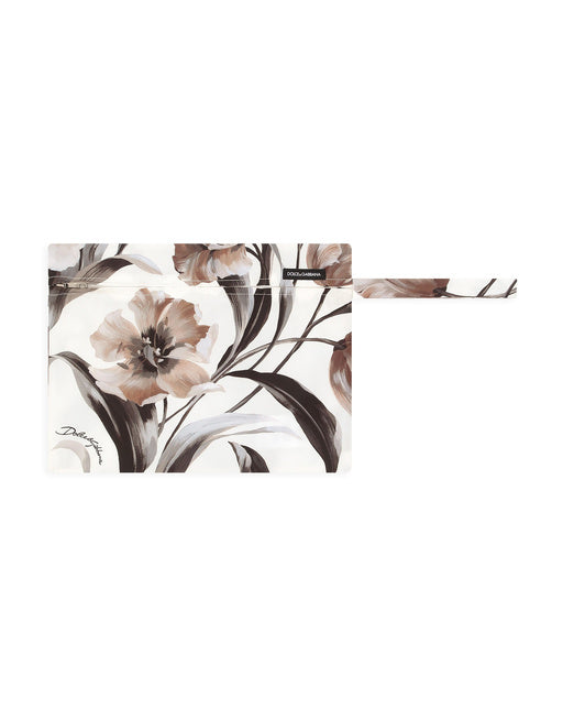 MID-LENGTH TULIP-PRINT CARGO SWIM TRUNKS