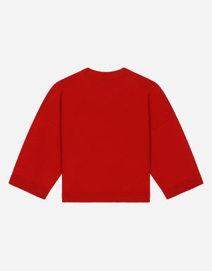 ROUND-NECK PULLOVER WITH LOGO EMBROIDERY