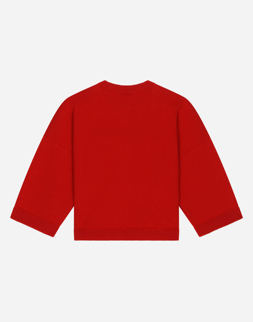 ROUND-NECK PULLOVER WITH LOGO EMBROIDERY