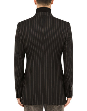 PINSTRIPE WOOL BEAT-FIT JACKET
