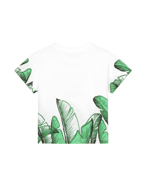JERSEY T-SHIRT WITH BANANA-TREE DG LOGO PRINT