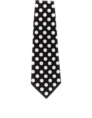 SILK TIE WITH POLKA-DOT PRINT