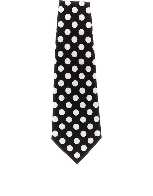 SILK TIE WITH POLKA-DOT PRINT