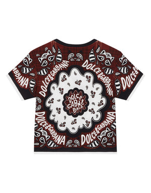 JERSEY T-SHIRT WITH BANDANNA PRINT