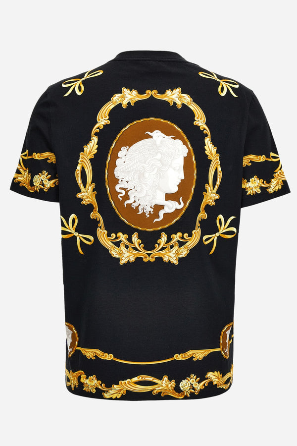 T-Shirt In Medusa Cameo Print On Responsible Cotton Jersey