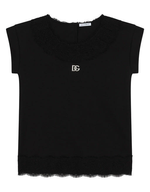 SHORT DRESS IN INTERLOCK WITH DG LOGO