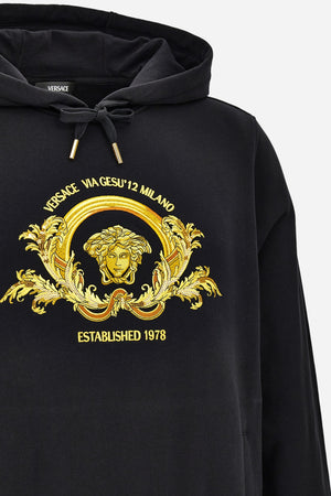 Sweatshirt In Non-Brushed Sweat Fabric-Medusa Embroidery