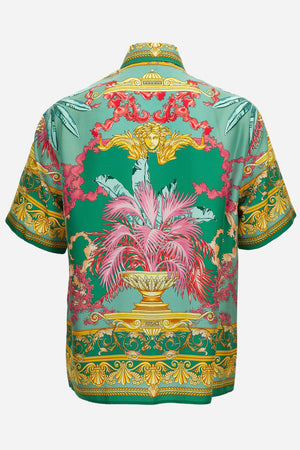 Informal Shirt In Barocco Palm Print Silk Fabric
