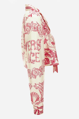 Informal Shirt In Underwater Barocco Bicolour Foulard On Silk Twill