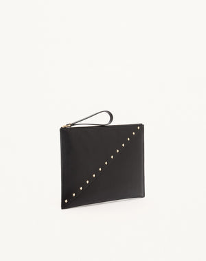 POUCH VALENTINO GARAVANI ROCKSTUD WISPY IN VITELLO