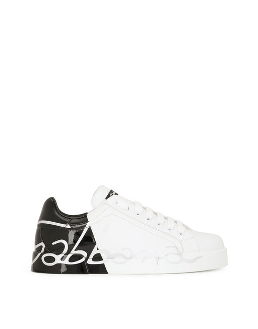 TWO-TONE SNEAKERS WITH DG LACES