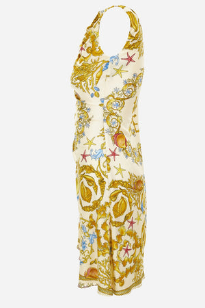Dress In Underwater Barocco Foulard On Responsible Viscose Liquid Jersey