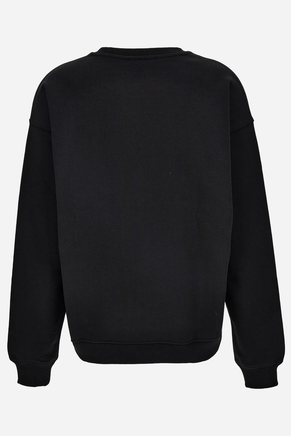 Sweatshirt In Non-Brushed Sweat Fabric-Stripe Versace Print
