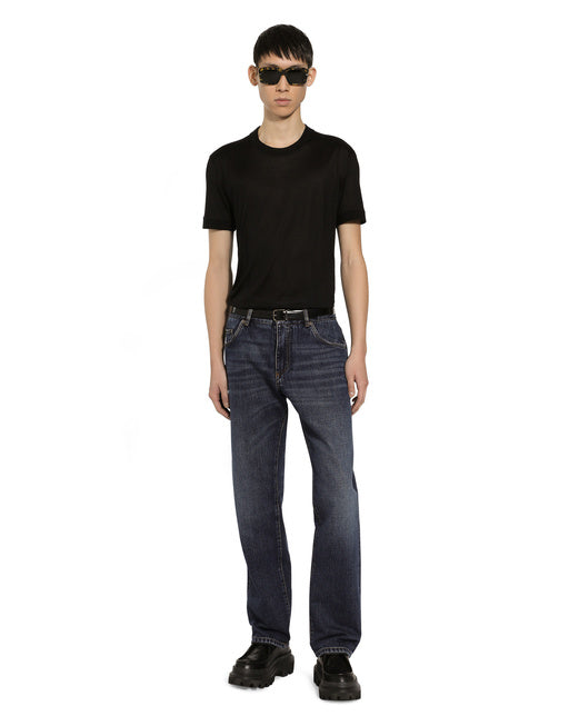 SHORT-SLEEVED SILK T-SHIRT