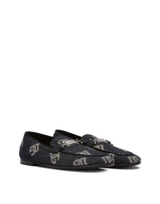 DENIM LOAFERS WITH LOGO