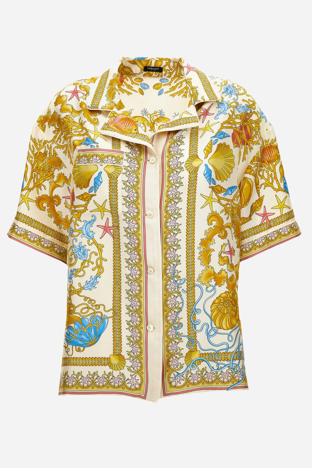 Informal Shirt In Underwater Barocco Foulard On Silk Twill