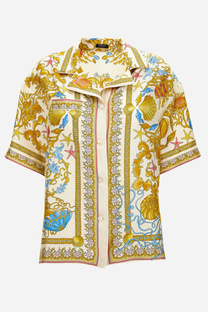 Informal Shirt In Underwater Barocco Foulard On Silk Twill