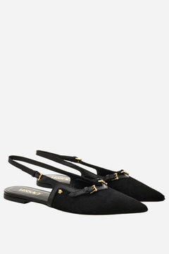Versace Point Sling Back H.05 In Calf Leather