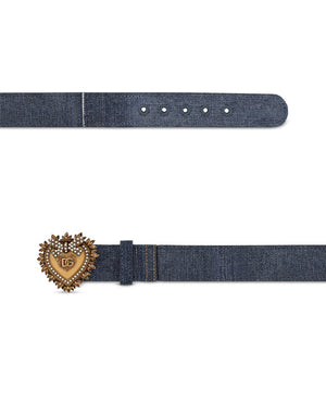 DEVOTION BELT IN PATCHWORK DENIM