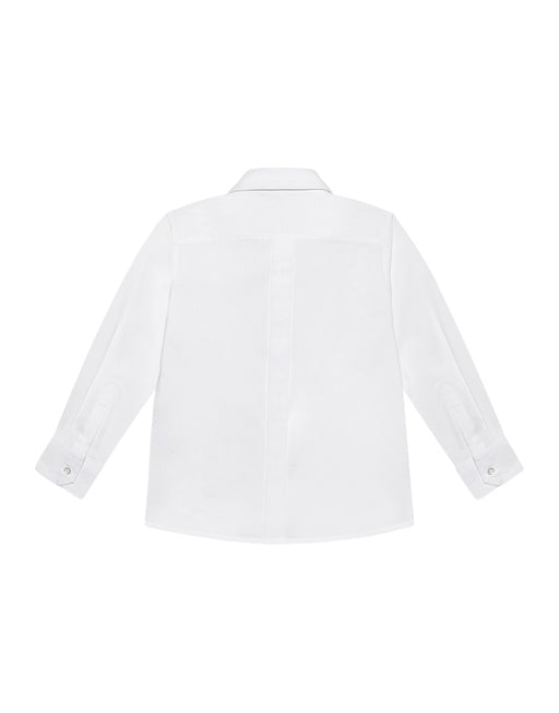STRETCH POPLIN SHIRT WITH COVERED PLACKET