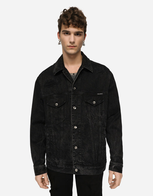 GRAY WASH DENIM JACKET