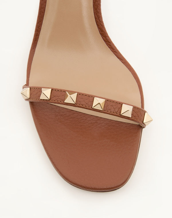 SANDALO ROCKSTUD IN VITELLO STAMPA ALCE CON CINTURINI 60MM