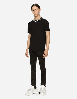 MARBLE-EFFECT SKINNY STRETCH JEANS