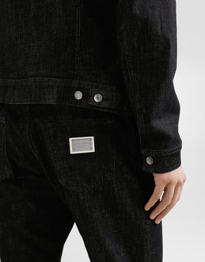 REGULAR-FIT COTTON JEANS WITH TAG