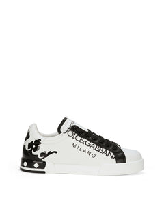 PORTOFINO SNEAKERS IN PRINTED PATENT CALFSKIN