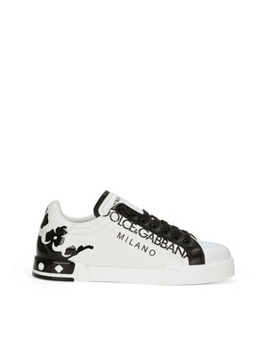 PORTOFINO SNEAKERS IN PRINTED PATENT CALFSKIN