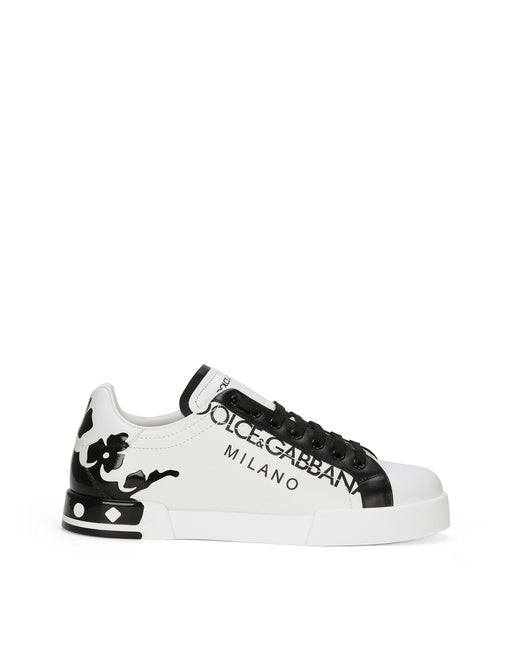 PORTOFINO SNEAKERS IN PRINTED PATENT CALFSKIN