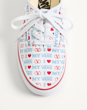 Sneaker Low-Top Valentino Garavani And Vans In Tessuto Con Stampa Valentino Vans Love