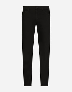 BLACK SLIM-FIT STRETCH JEANS