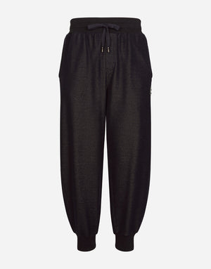 JERSEY JOGGING PANTS WITH LOGO TAG