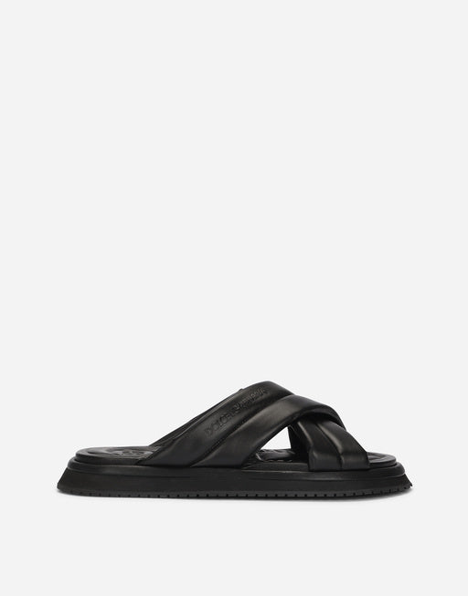 NAPPA-LOOK FABRIC SANDALS