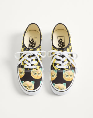 Sneaker Low-Top Valentino Garavani And Vans In Tessuto Con Stampa VLogo Checkerboard E Stampa Le Chat De La Maison