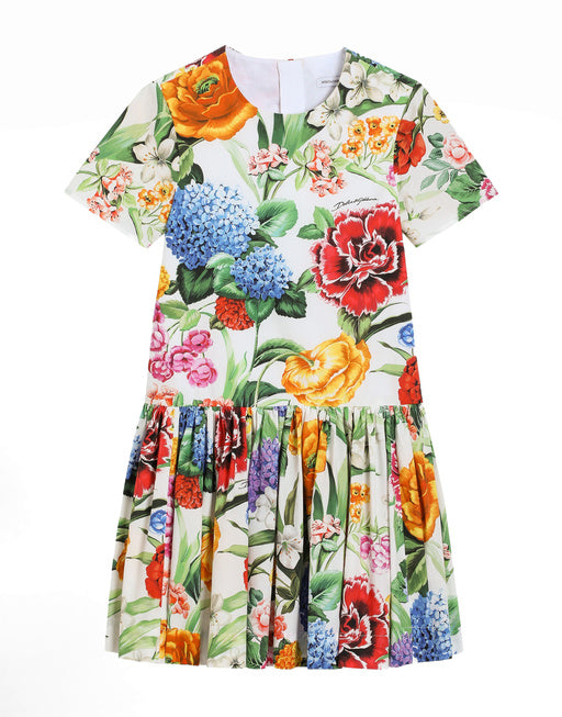 POPLIN DRESS WITH FLORAL PRINT