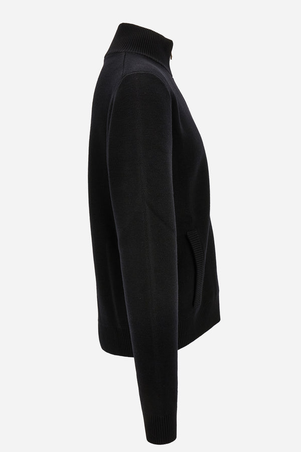 Knit Sweater In Interlock Wool