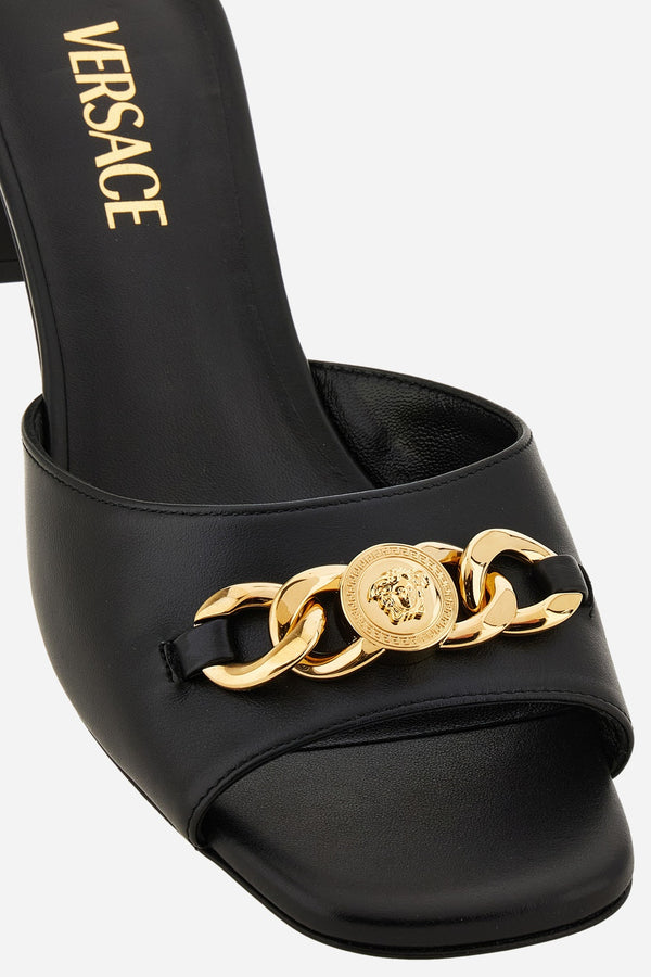 Icon Chain Mule  In Calf Leather
