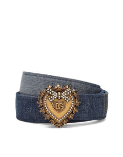 DEVOTION BELT IN PATCHWORK DENIM