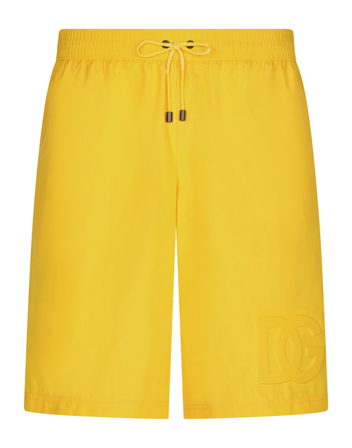 LONG-LEG SWIM TRUNKS WITH EMBOSSED DG LOGO