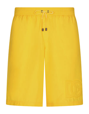 LONG-LEG SWIM TRUNKS WITH EMBOSSED DG LOGO