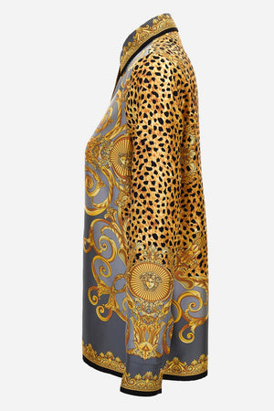 Formal Shirt In Silk Twill Print Cheetah Foulard