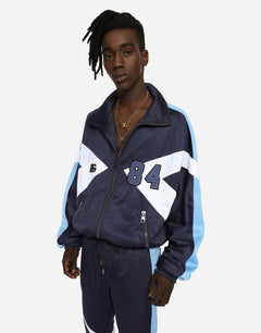 NYLON HIGH-NECKED JACKET WITH PATCH
