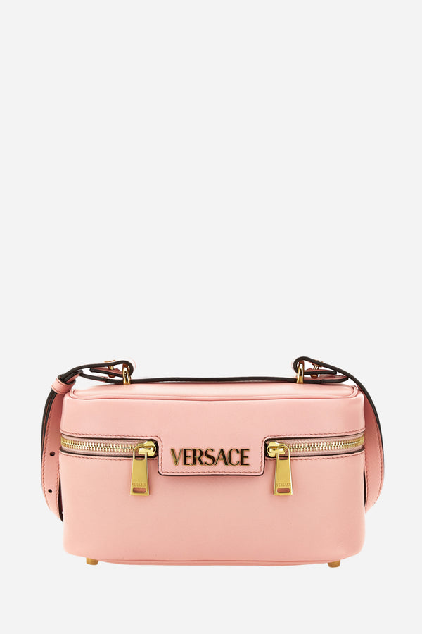 Versace Tag Shoulder In Lamb Leather