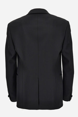Evening Jacket In Grain De Poudre Wool Fabric + La Vacanza Embroidery  Lurex And Beads